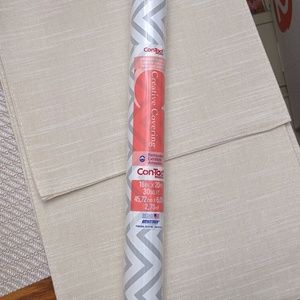 NWT gray and white zigzag/chevron Con-Tact paper